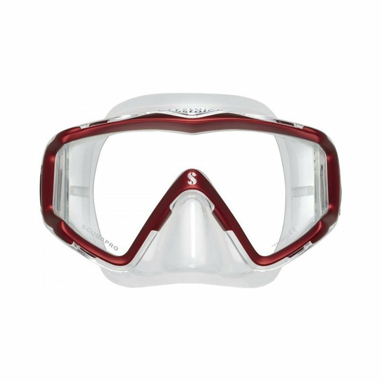 Scubapro Crystal Vu Maske Şeffaf/Kırmızı