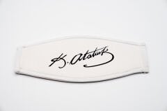 Atatürk Imza Dalış Maske Bandı Beyaz