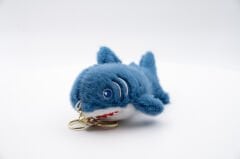 Köpek Balığı Anahtarlık Çanta Charm Mavi