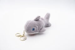 Köpek Balığı Anahtarlık Çanta Charm Gri