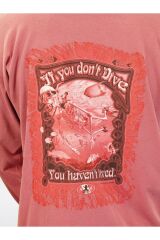 You Haven't Live Dalış Sweatshirt M - Kırmızı