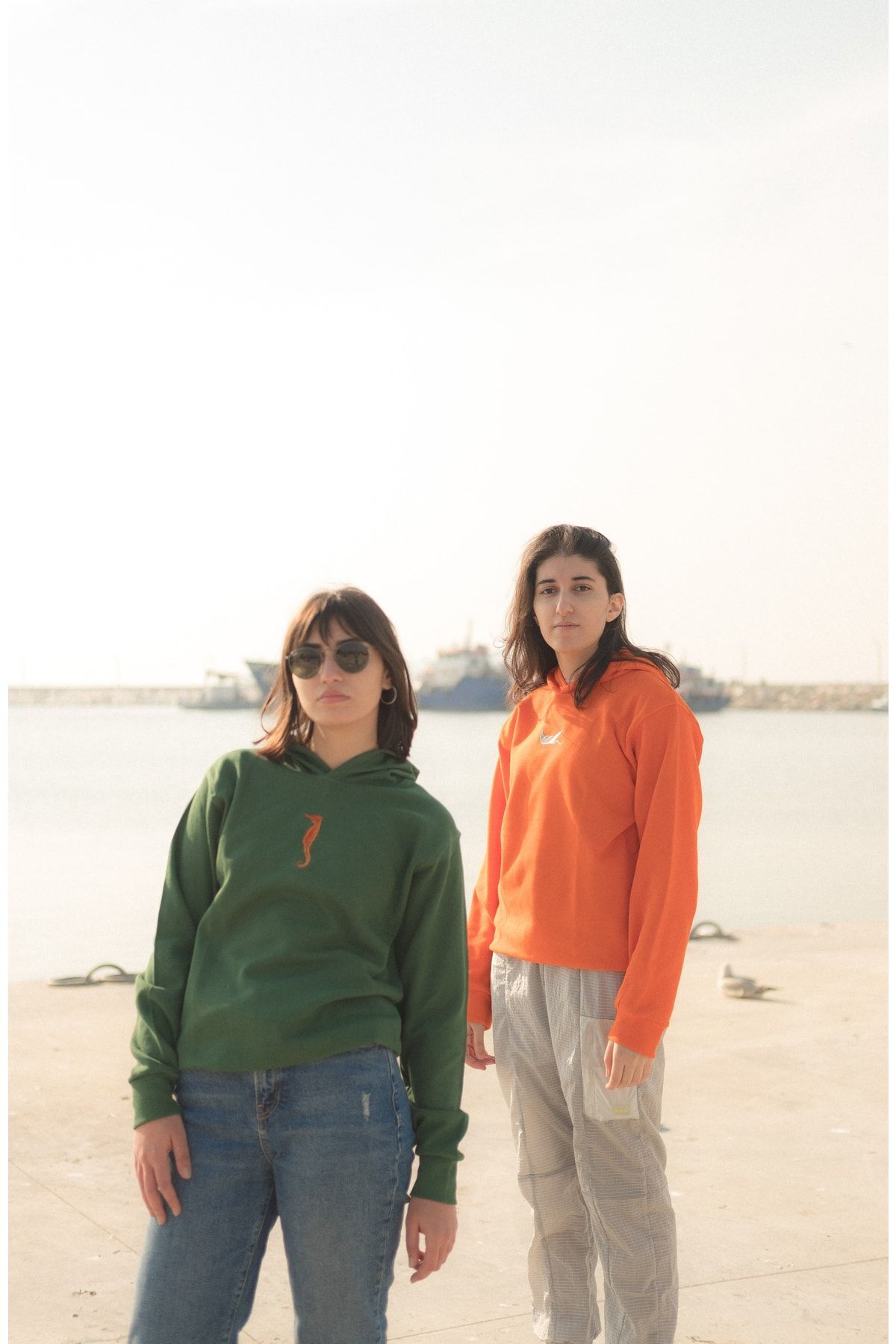 Vatoz Nakışlı Kapüşonlu Sweatshirt M - Turuncu