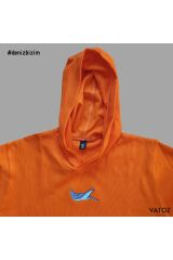 Vatoz Nakışlı Kapüşonlu Sweatshirt L - Turuncu