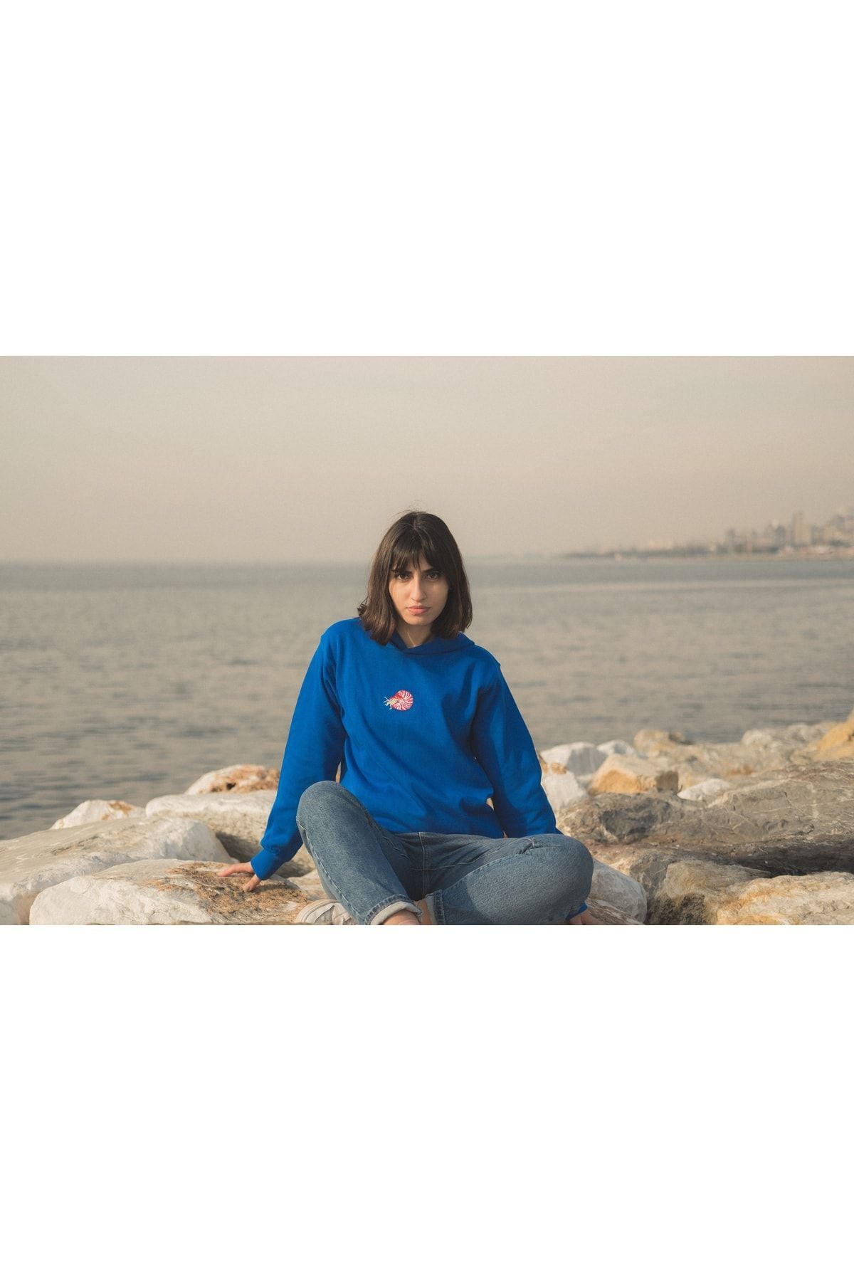 Nautilus Nakışlı Kapüşonlu Sweatshirt