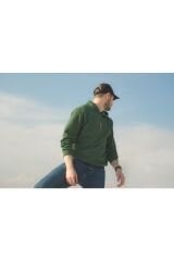 Denizatı Nakışlı Kapüşonlu Sweatshirt M - Yeşil