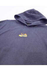 Deniz Tavşanı Nudibranch Nakışlı Kapüşonlu Sweatshirt L - Gri
