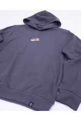 Deniz Tavşanı Nudibranch Nakışlı Kapüşonlu Sweatshirt L - Gri