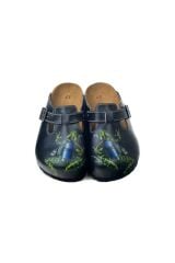 Tasarımlı Vegan Deri Sandalet Terlik