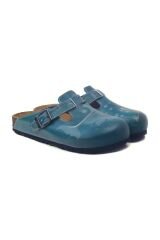 Köpekbalığı Tasarımlı Vegan Deri Sandalet Terlik 39 - Desenli