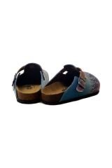 Mercan Coral Garden Vegan Deri Sandalet Terlik 37 - Desenli