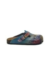 Mercan Coral Garden Vegan Deri Sandalet Terlik 35 - Desenli