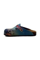 Mercan Coral Garden Vegan Deri Sandalet Terlik 35 - Desenli
