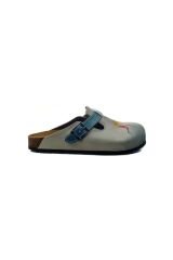 Dalgıç Harikalar Diyarında Tasarımlı Vegan Deri Sandalet Terlik 39 - Desenli