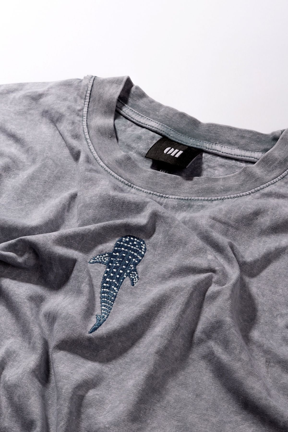 Whale Shark Nakışlı Yıkamalı Oversize T-Shirt