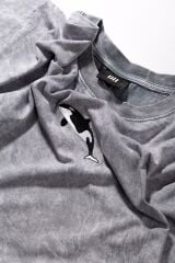 Orca Nakışlı Yıkamalı Oversize T-Shirt