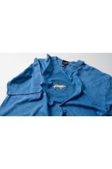 Köpek Balığı Nakışlı Yıkamalı Oversize T-Shirt