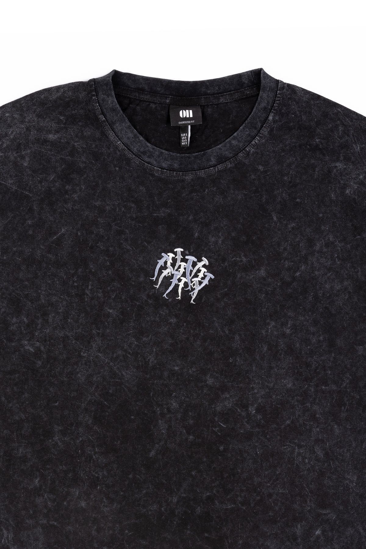 Hammerhead Nakışlı Yıkamalı Oversize T-Shirt M - Siyah