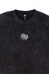 Hammerhead Nakışlı Yıkamalı Oversize T-Shirt L - Siyah