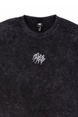 Hammerhead Nakışlı Yıkamalı Oversize T-Shirt L - Siyah