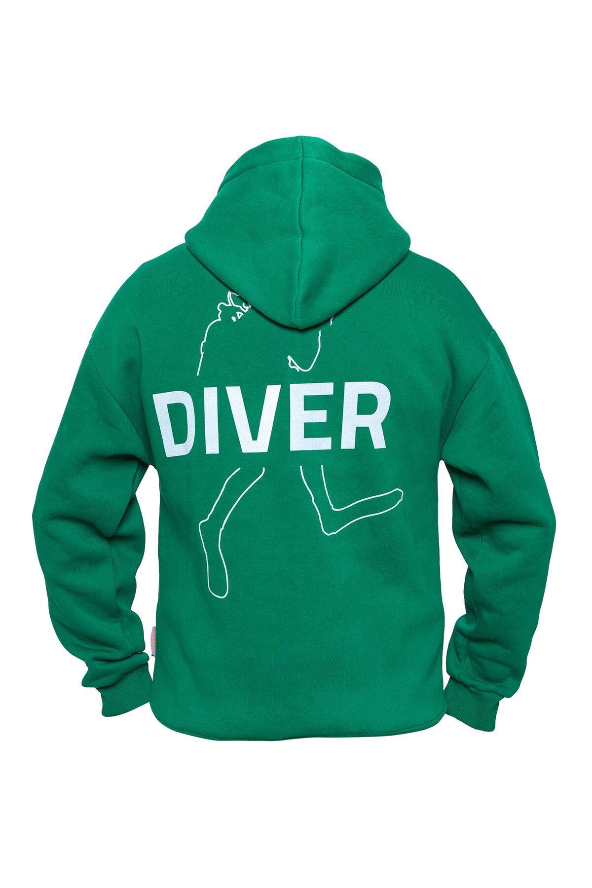 Diver Oversize Hoodie L - Yeşil