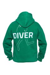 Diver Oversize Hoodie L - Yeşil