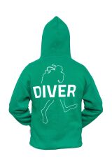 Diver Oversize Hoodie L - Yeşil