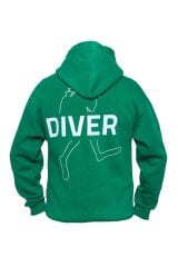 Diver Oversize Hoodie M - Yeşil