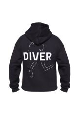 Diver Oversize Hoodie S - Siyah