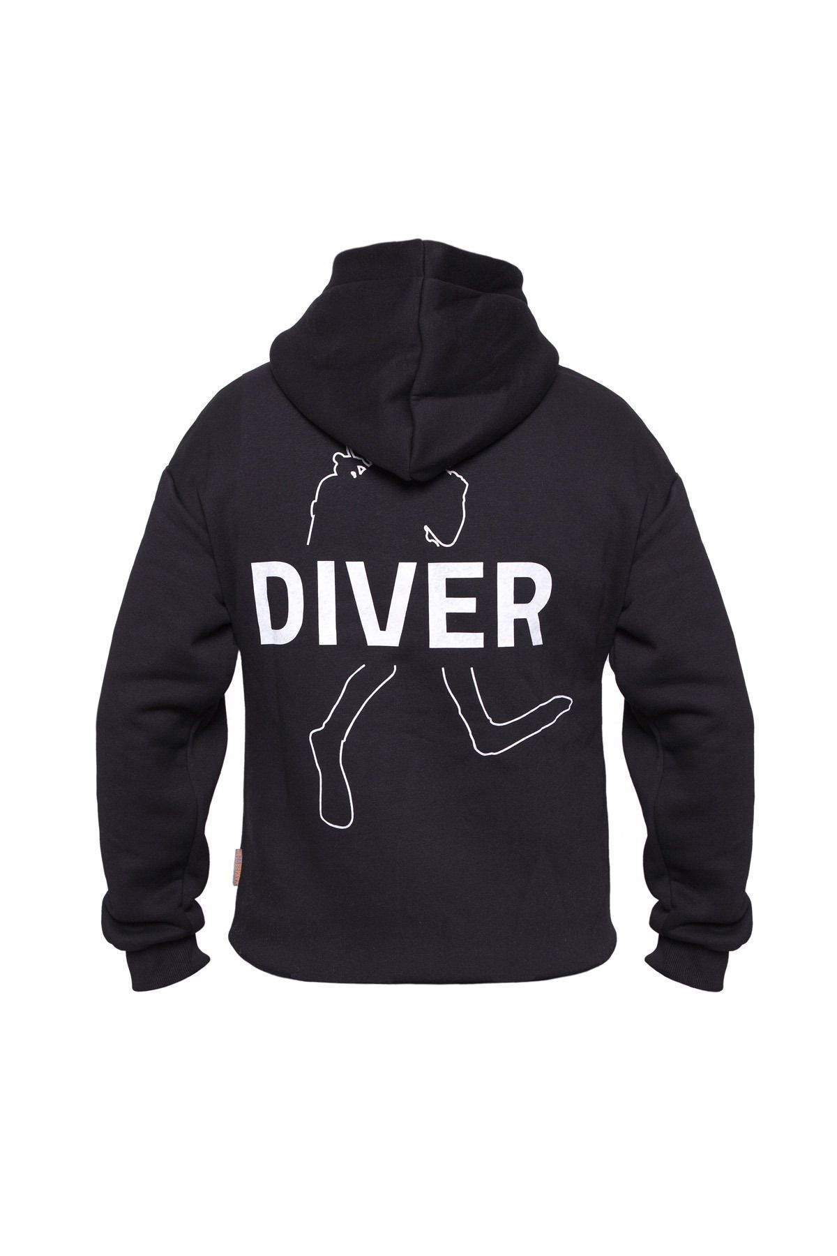 Diver Oversize Hoodie XL - Siyah