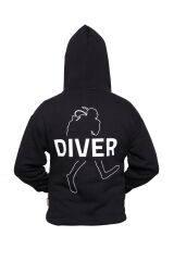 Diver Oversize Hoodie L - Siyah