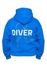 Diver Oversize Hoodie L - Mavi