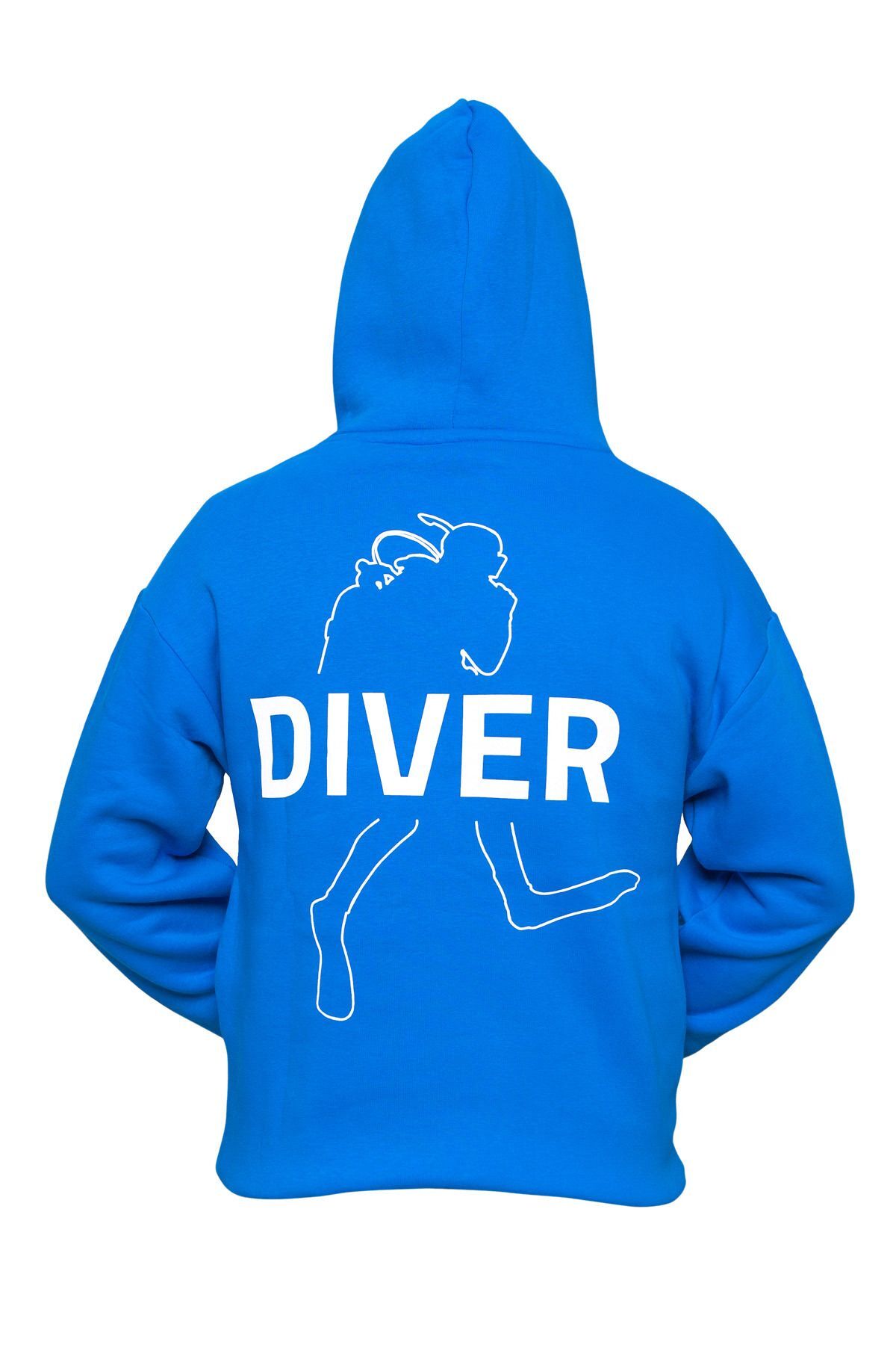 Diver Oversize Hoodie XL - Mavi