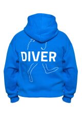 Diver Oversize Hoodie XL - Mavi