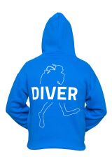 Diver Oversize Hoodie M - Mavi