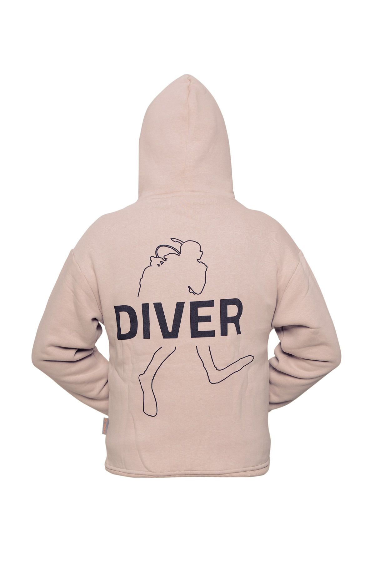 Diver Oversize Hoodie S - Krem
