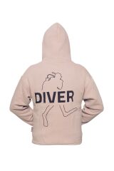 Diver Oversize Hoodie S - Krem