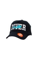 Dalgıç Logo Nakışlı ® Şapka-siyah