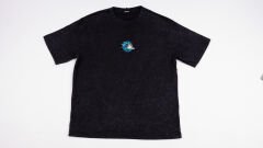 Vatoz Nakışlı Yıkamalı Oversize T-Shirt