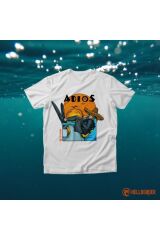 Adios Dalış Temalı T-Shirt XS - Beyaz