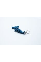 Hammerhead Çekişbaş Köpekbalığı  Anahtarlık 8 - Sedefli Mavi